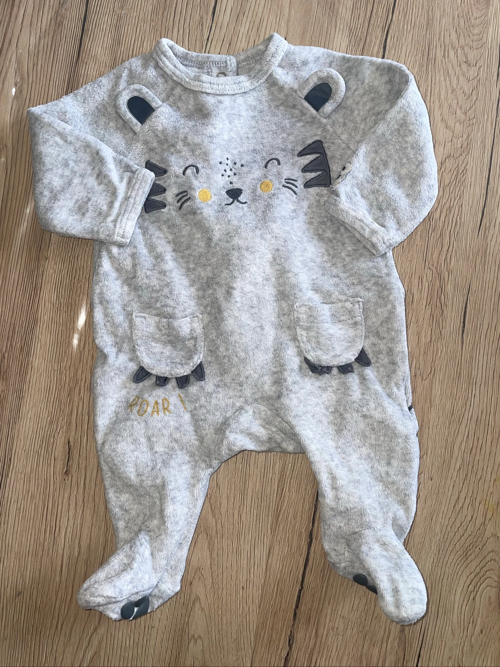 Pyjama velours 1 mois 55 cm Kiabi 